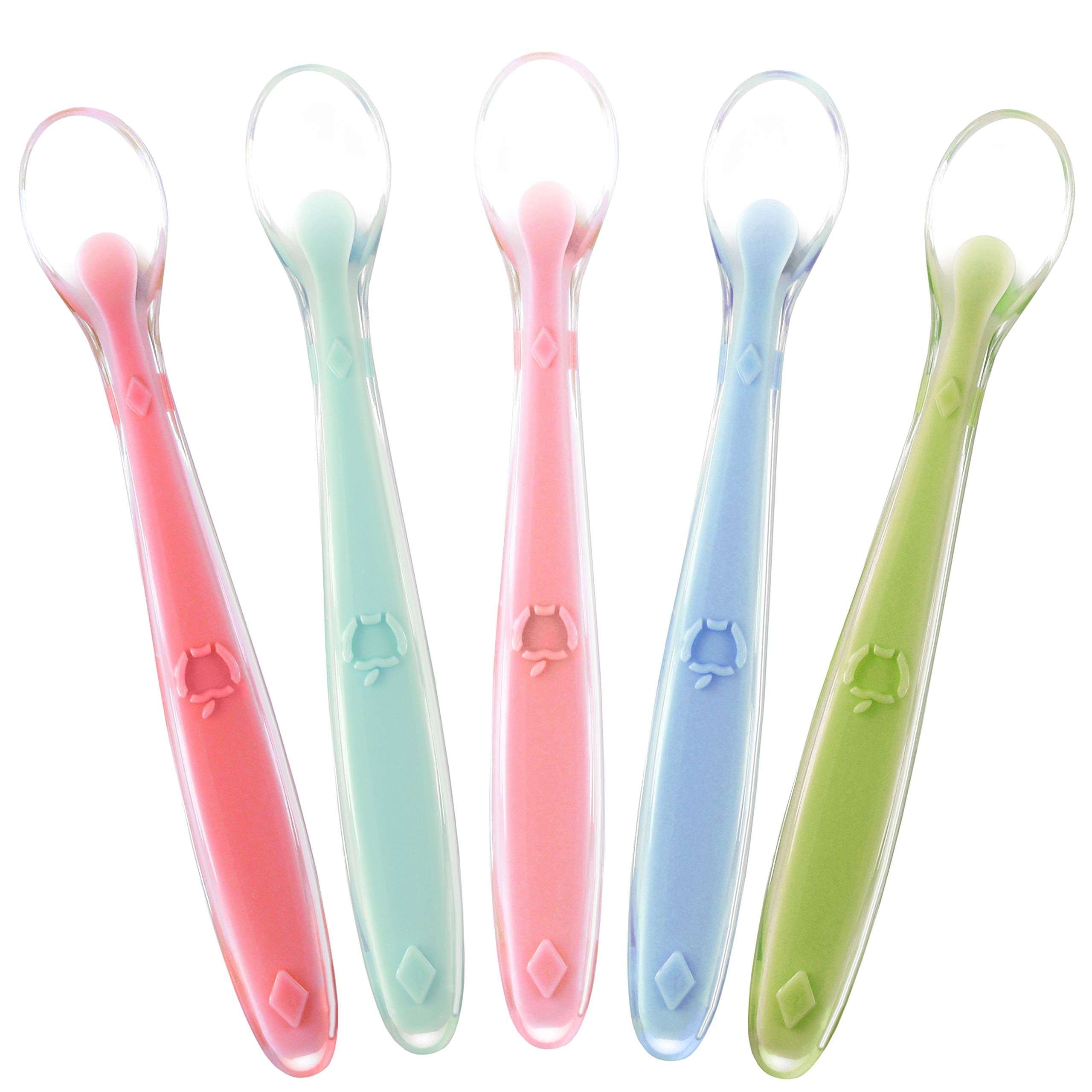 Silicone Baby Spoons First Stage Baby Feeding Spoons Stage 1 and Stage –  Sperric Little World