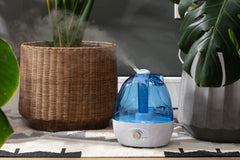 Cool Mist Humidifiers for Bedroom- 2.2L Quiet Ultrasonic, 360° Rotating Nozzle, Adjustable Mist, Auto Shut-Off, Filter-Free for Large Rooms