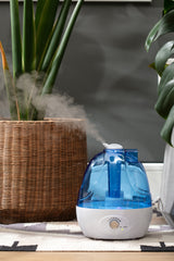 Cool Mist Humidifiers for Bedroom- 2.2L Quiet Ultrasonic, 360° Rotating Nozzle, Adjustable Mist, Auto Shut-Off, Filter-Free for Large Rooms