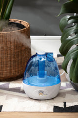 Cool Mist Humidifiers for Bedroom- 2.2L Quiet Ultrasonic, 360° Rotating Nozzle, Adjustable Mist, Auto Shut-Off, Filter-Free for Large Rooms