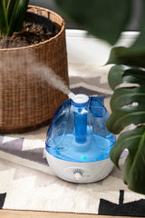 Cool Mist Humidifiers for Bedroom- 2.2L Quiet Ultrasonic, 360° Rotating Nozzle, Adjustable Mist, Auto Shut-Off, Filter-Free for Large Rooms