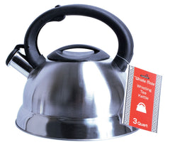 3 QT Stainless Steel Whistling Tea Kettle - Mirror