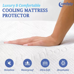 Waterproof Mattress Protector - Hypoallergenic, Breathable, Cooling, Washable