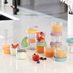 All-in-One Baby Food Prep Set – Multifunctional Baby Food Processor Steamer Blender + 12 Compact Glass Baby Food Storage Jars – BPA-Free, Leakproof, Durable, and Convenient