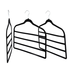 Elle Décor 4-Tier Non-Slip Velvet Pant Hangers, Set of 5