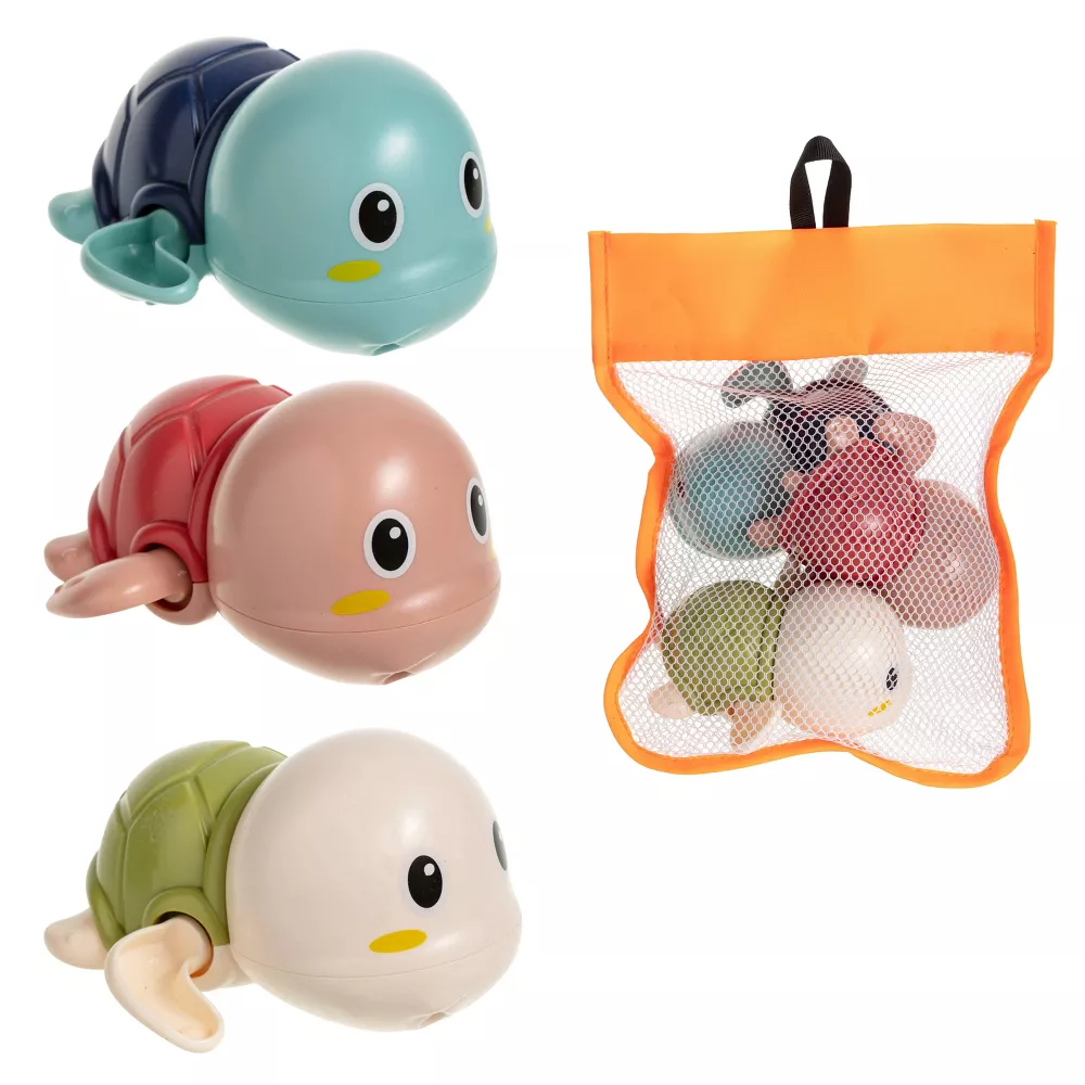 Floating Turtle Bath Toys for Toddlers 1-3, Wind-Up Swimming Toys for Boys Girls, Fun Cute Baby Pool Toys Safe and Durable Bathtub Water Toys, 3-Pack