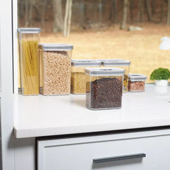 1.7 Qt Food Storage Container Rectangular, with Airtight Locking Seal,  Stackable Kitchen & Pantry Organizer