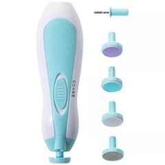 Baby Electric Nail Trimmer Kit with Light, Quiet Operation, 6 Interchangeable Heads for Gentle Precise Baby Nail Care and Polishing Baby Nail Trimmer