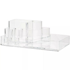 Acrylic Cosmetic Organizer – Clear Makeup & Skincare Storage, Holder for Brushes & Beauty Supplies