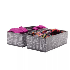 Set of 3 Fabric Foldable Storage Bins, Stylish, Sturdy, Space-Saving and Collapsible Organizers for Home, Office, and Closet