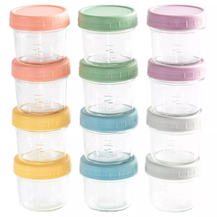 All-in-One Baby Food Prep Set – Multifunctional Baby Food Processor Steamer Blender + 12 Compact Glass Baby Food Storage Jars – BPA-Free, Leakproof, Durable, and Convenient