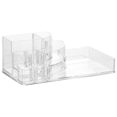 Acrylic Cosmetic Organizer – Clear Makeup & Skincare Storage, Holder for Brushes & Beauty Supplies