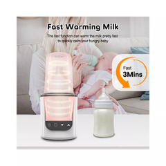 Baby Bottle Warmer Fast Milk Warmer for Baby, Temperature Control Bottle Warmer Baby for Formula Breast Milk Baby Bottle Warmer and Sterilizer & Timer