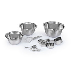 12-Piece Mix and Measure Set, Includes Mixing Bowls, Measuring Cups, Measuring Spoons, and Whisk