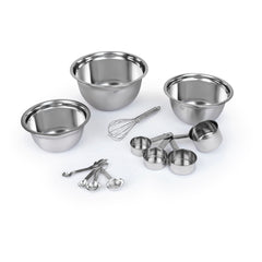 12-Piece Mix and Measure Set, Includes Mixing Bowls, Measuring Cups, Measuring Spoons, and Whisk