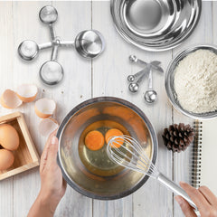 12-Piece Mix and Measure Set, Includes Mixing Bowls, Measuring Cups, Measuring Spoons, and Whisk