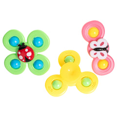 Suction Cup Spinner Toys for Toddlers, Suction Cup Fidget Spinner Bath Toys, Spinning Top Baby Sensory Toys for Toddlers 1-3 Boys Girls