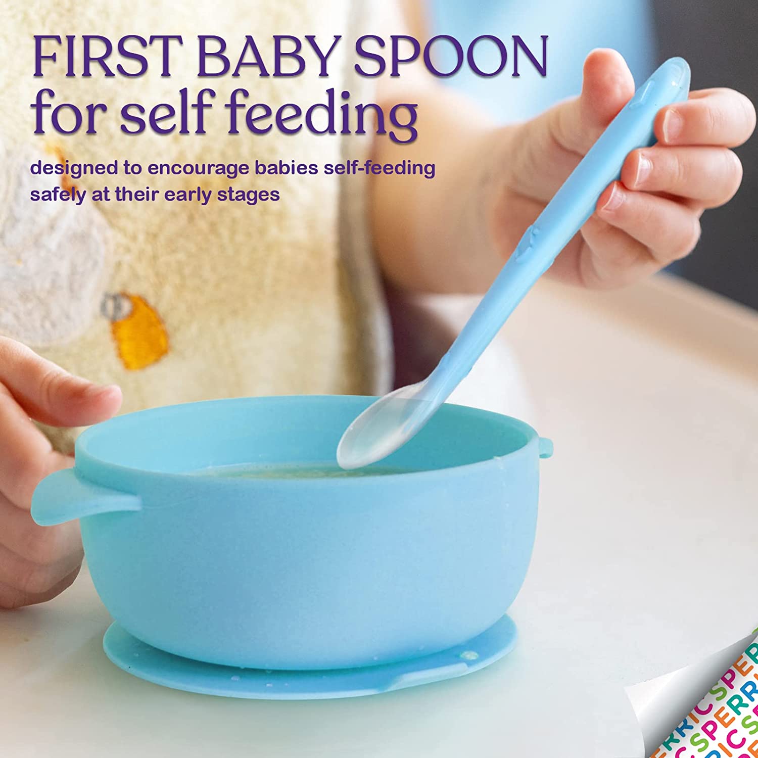 Sperric baby spoons - infant spoons first stage - silicone baby