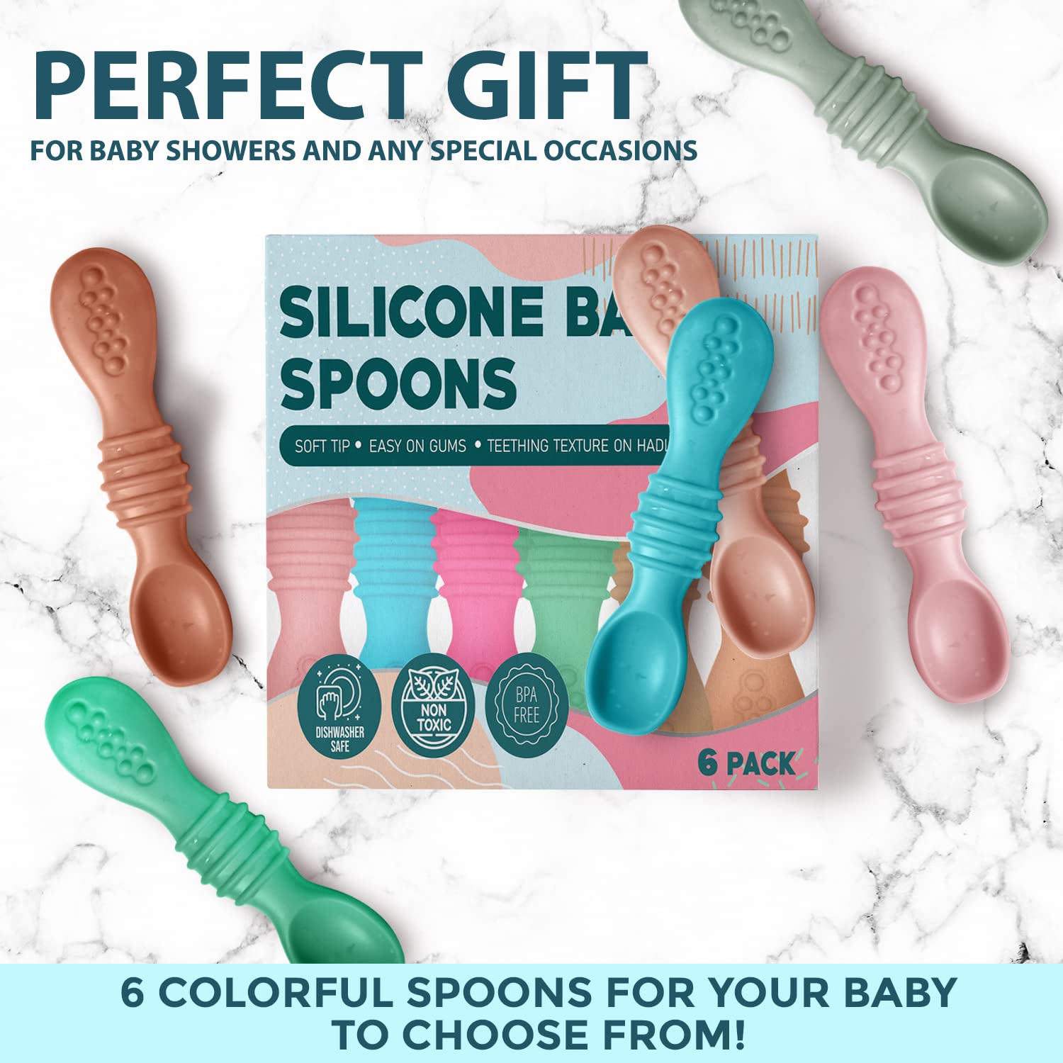Silicone Baby Spoons First Stage Infant Feeding Spoon For Boys And Girls,  Dishwasher-Safe Silicone Baby Feeding Set Soft Tip First Spoon Ergonomic  Silicone Training Spoon, Assorted Colors - Yahoo Shopping
